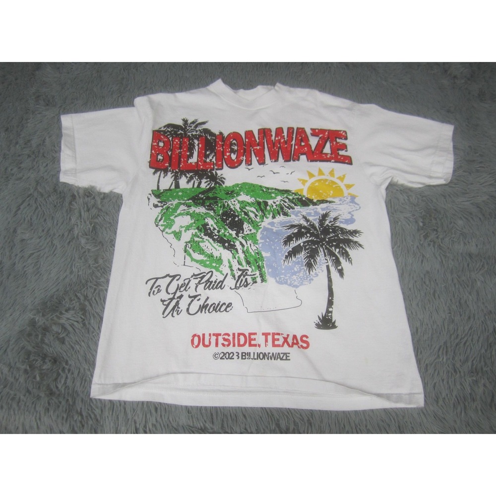 Billionwaze To Get Paid Shirt Mens XL White Outside Texas Graphic Tee Shaka Wear - Picture 1 of 12